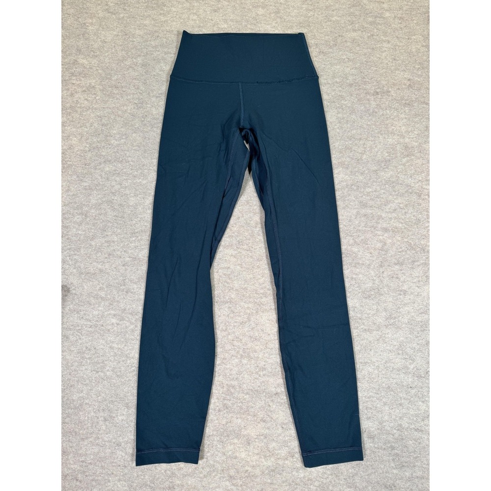 Lululemon Leggings Womens 2 Blue High Rise Ankle Yoga Athletic Gym Tight